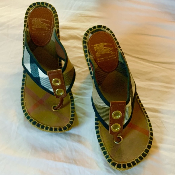 Burberry Wedge Sandals - Picture 2 of 12